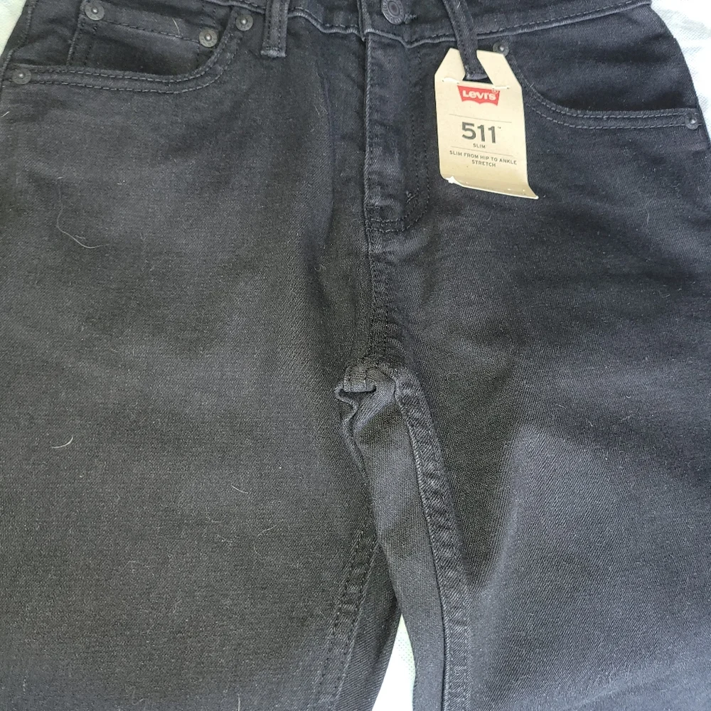 Levi's Boys 511 Slim Stretch Black Jeans - Picture 5 of 10